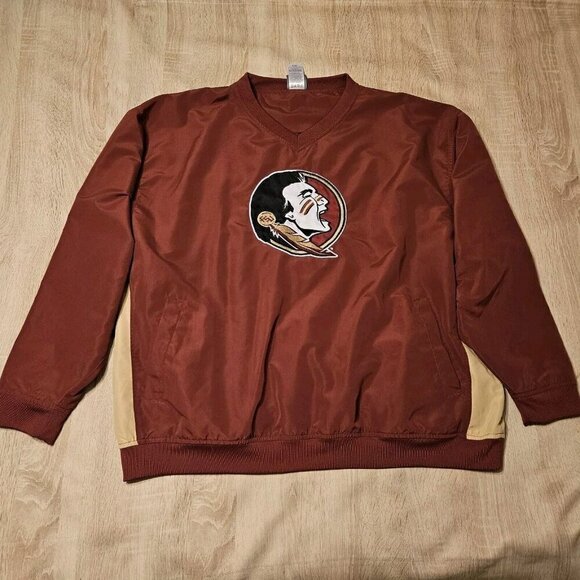 Florida State Seminoles Lightweight Pullover Windbreaker Jacket Mens Size 2xl - Picture 1 of 6